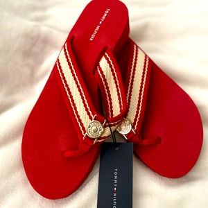 Red flip flops NWT